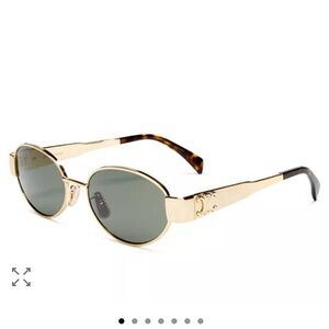 Gold Sunglasses with Tortoise Accents